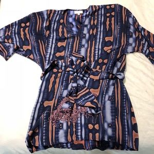 Alexis 100% Silk Printed Tassel Dress